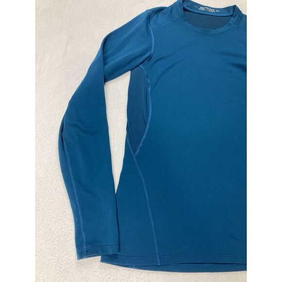 Arc'teryx Blue Long Sleeve Thermal Hiking Outdoor Base Layer T Shirt Women Small - Picture 4 of 11